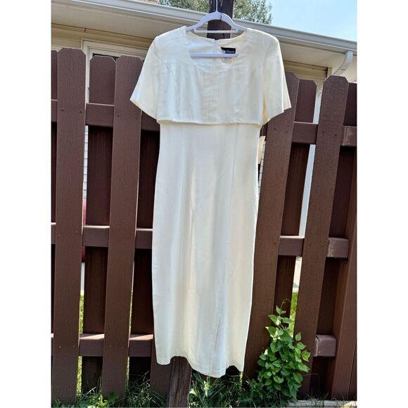 Sears Dresses & Skirts - Vintage Sears dress BNWT size 7/8 Be Smart long satiny creamy